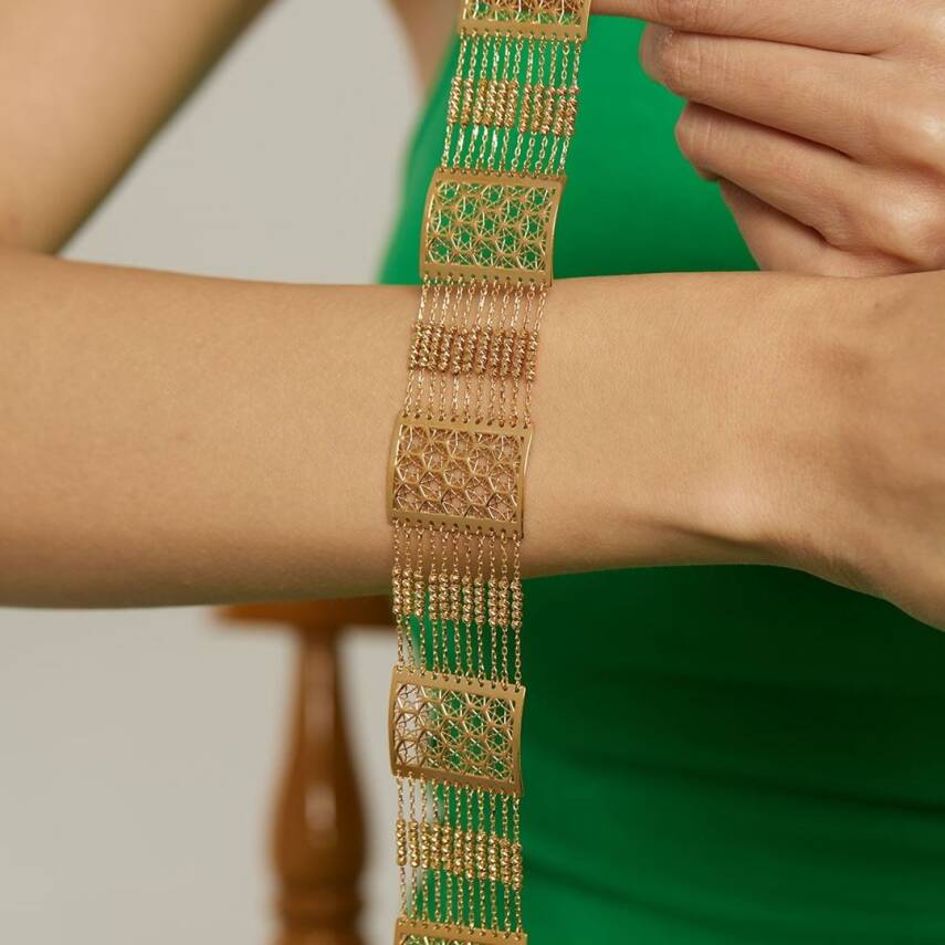 22 Ayar Dorika Toplu Akıtma Bileklik - Semih Haşhaş Kuyumculuk (1)