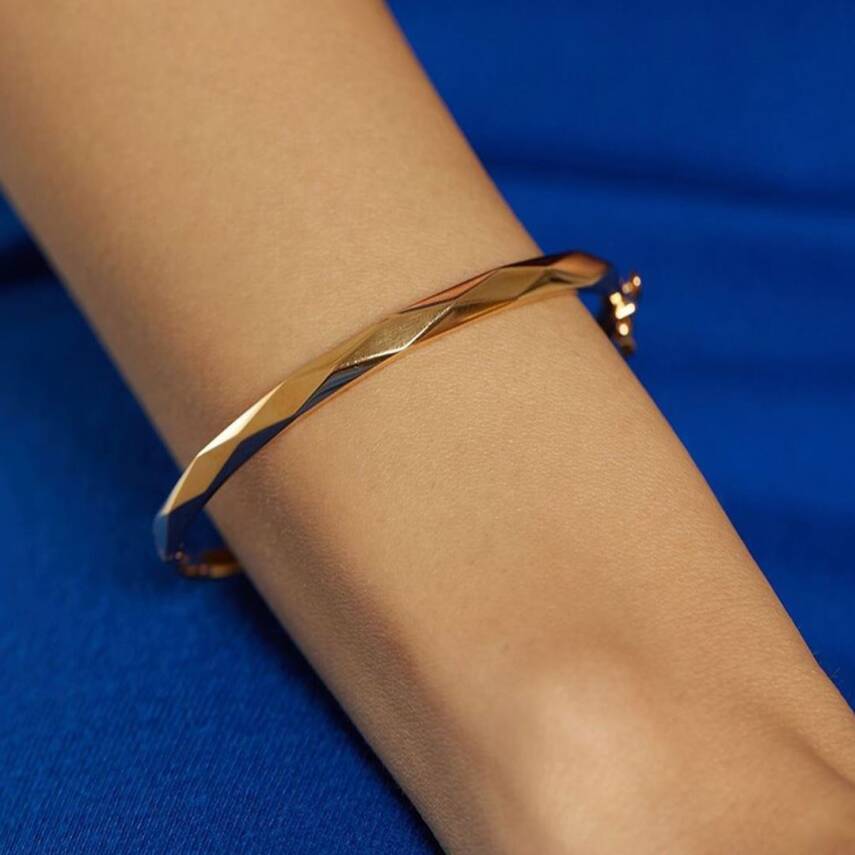 22 Ayar Geometrik Kelepçe - Semih Haşhaş Kuyumculuk