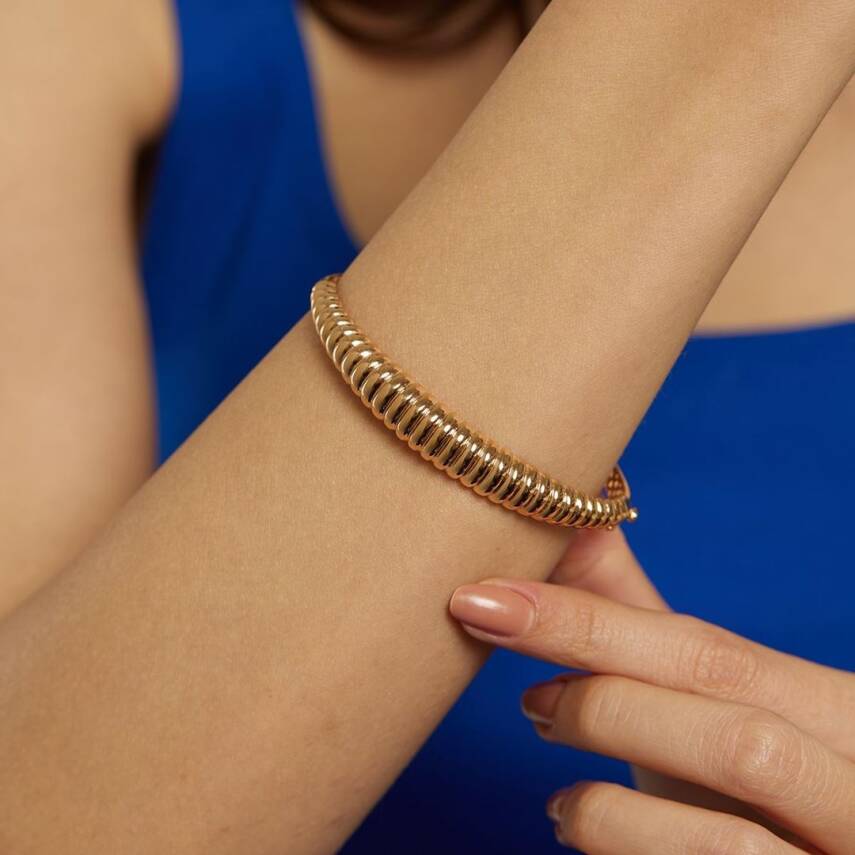 22 Ayar İstiridye Model Kelepçe - Semih Haşhaş Kuyumculuk