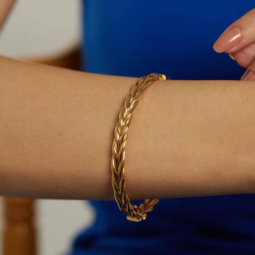 22 Ayar Örgü Kelepçe Bilezik - Semih Haşhaş Kuyumculuk