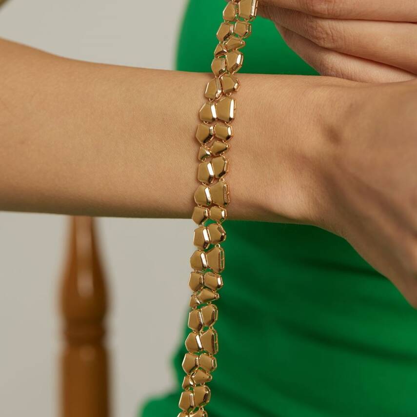 22 Ayar Petek Desenli Bileklik - Semih Haşhaş Kuyumculuk