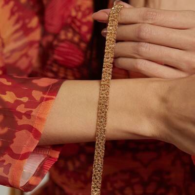 22 Ayar Petek Desenli Bileklik - 1