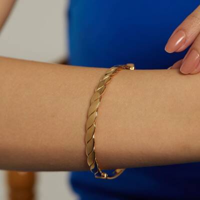 22 Ayar Pullu Kelepçe Bilezik - 1