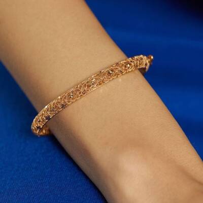 22 Ayar Yıldız Desenli Kelepçe - 1