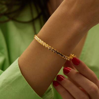 Adana Burma Model Altın Kelepçe Bilezik - 1