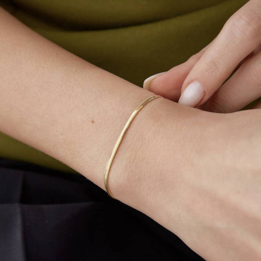 Altın 2.20 mm Balıksırtı Bileklik - Semih Haşhaş Kuyumculuk