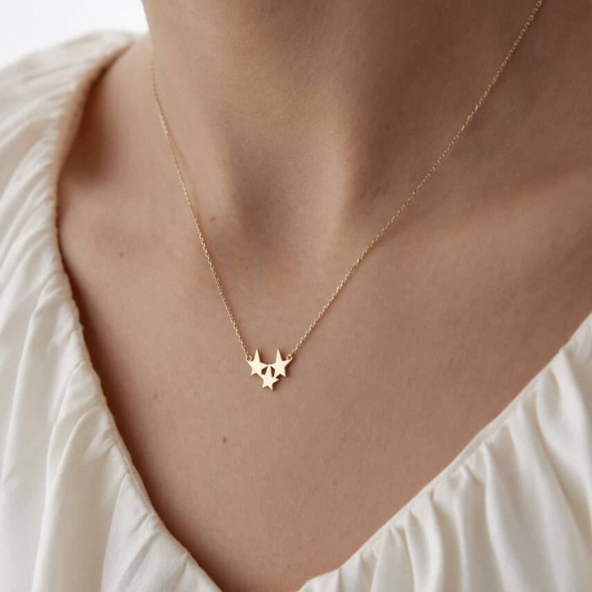 Altın 3'lü Yıldız Kolye - Semih Haşhaş Kuyumculuk (1)