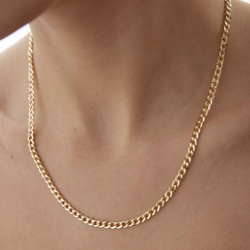 Altın 4 mm Gurmet Zincir - 3