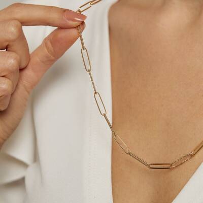 Altın Ataç Zincir Kolye (65 Cm) - 2