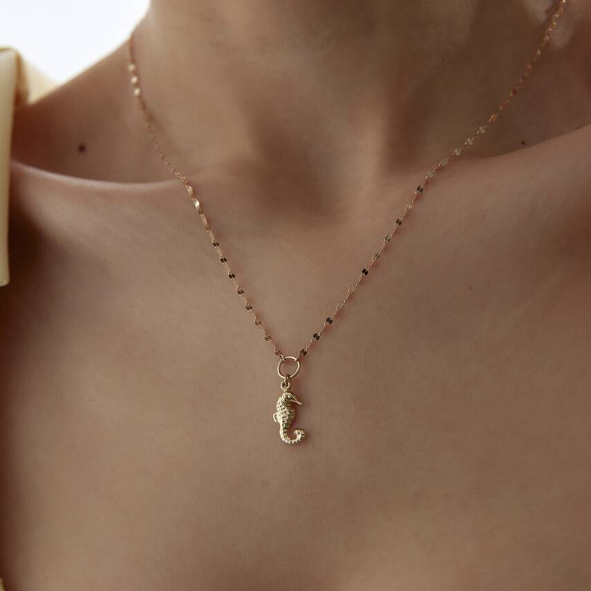 Altın Aynalı Zincirli Denizatı Kolye - Semih Haşhaş Kuyumculuk (1)