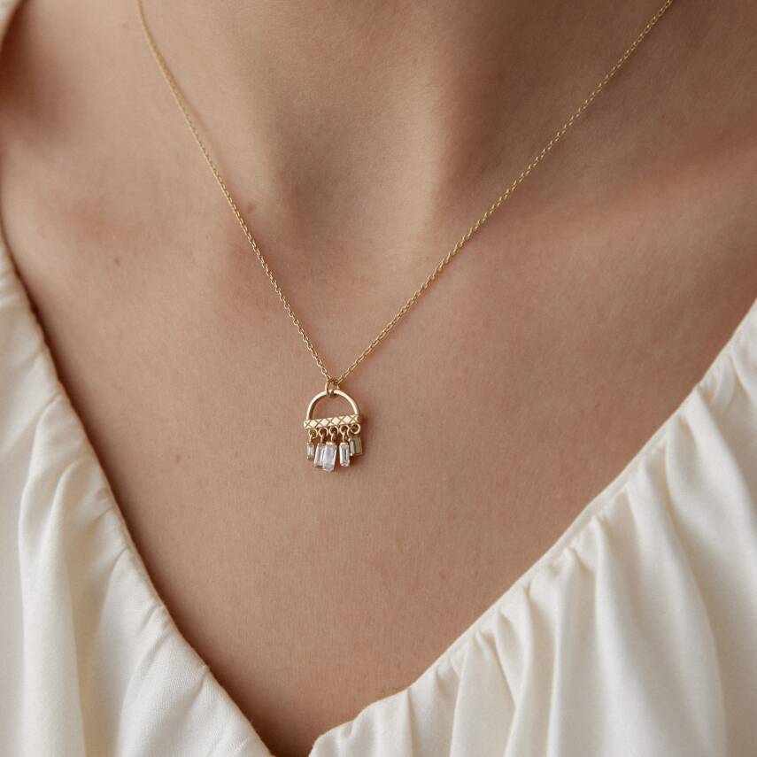 Altın Baget Sallantılı Kolye - Semih Haşhaş Kuyumculuk (1)