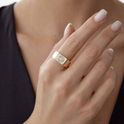 Altın Baget Şövalye Yüzük - 2