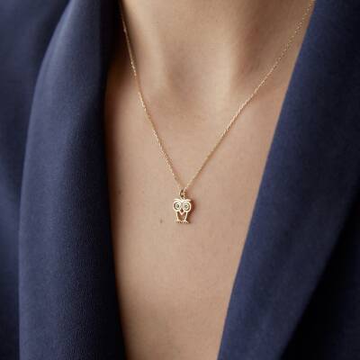 Altın Baykuş Kolye - 1