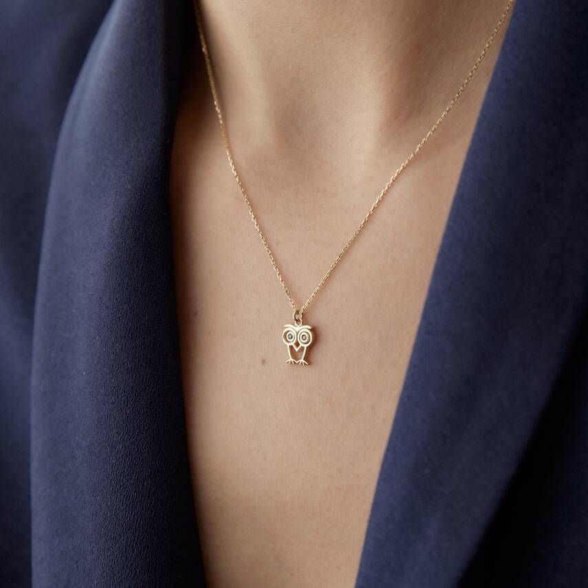 Altın Baykuş Kolye - Semih Haşhaş Kuyumculuk