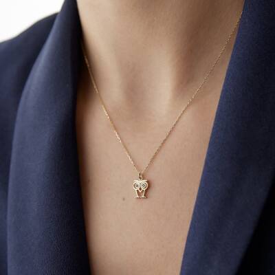 Altın Baykuş Kolye - 2