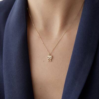 Altın Baykuş Kolye - 3