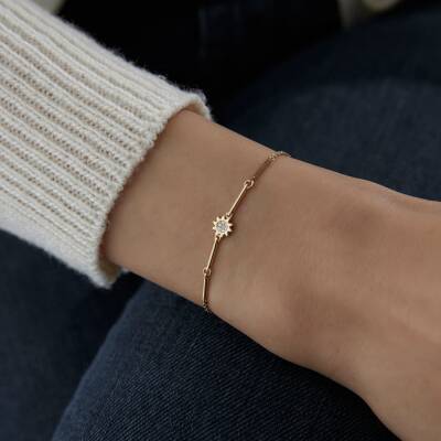 Altın Çubuklu Güneş Bileklik - 2