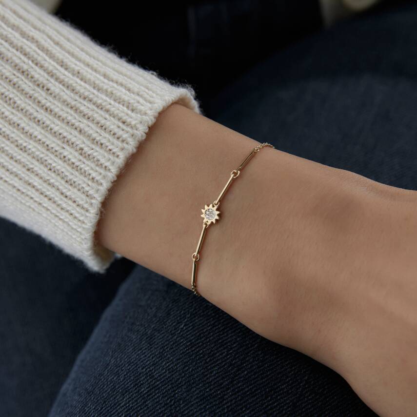 Altın Çubuklu Güneş Bileklik - Semih Haşhaş Kuyumculuk (1)