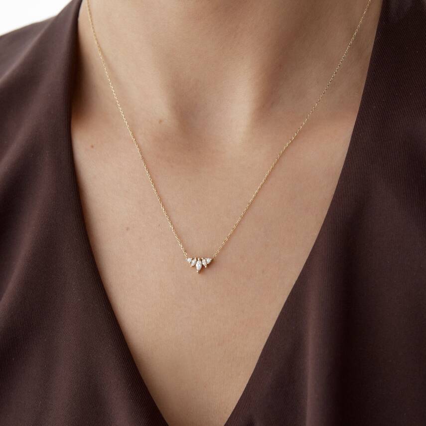 Altın Damla Markiz Kolye - Semih Haşhaş Kuyumculuk