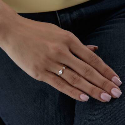 Altın Damla Taşlı Yüzük - 2