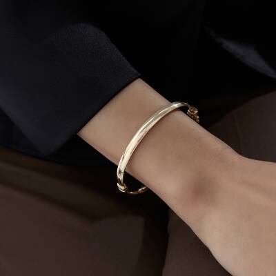 Altın Dövme Plaka Kelepçe - 1