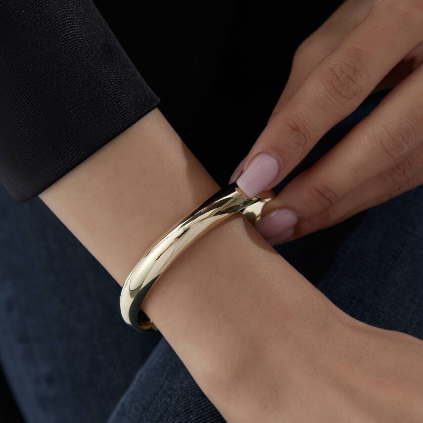 Altın Düz Bombeli Kelepçe - Semih Haşhaş Kuyumculuk