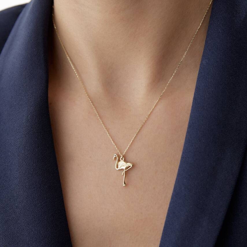 Altın Flamingo Kolye - Semih Haşhaş Kuyumculuk