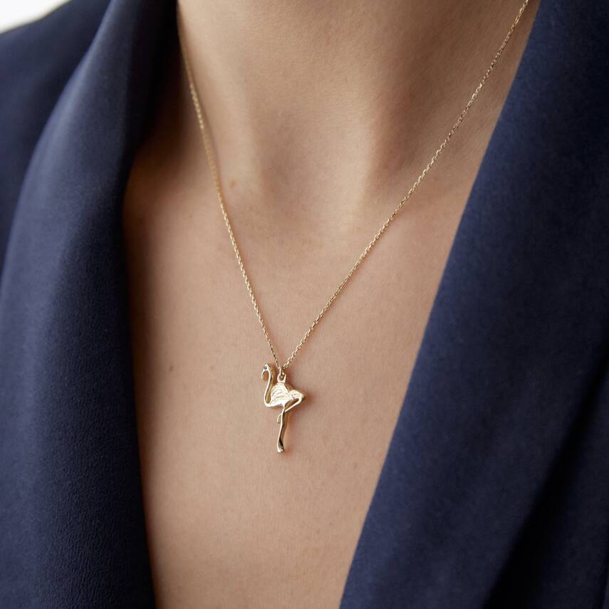 Altın Flamingo Kolye - Semih Haşhaş Kuyumculuk (1)