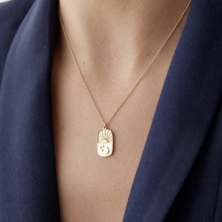 Altın Gündüz Gece Vintage Kolye - Semih Haşhaş Kuyumculuk