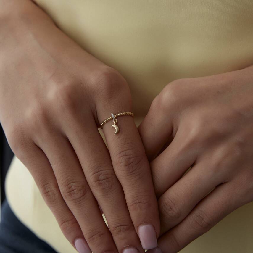 Altın Hilal Sallantılı Yüzük - Semih Haşhaş Kuyumculuk (1)