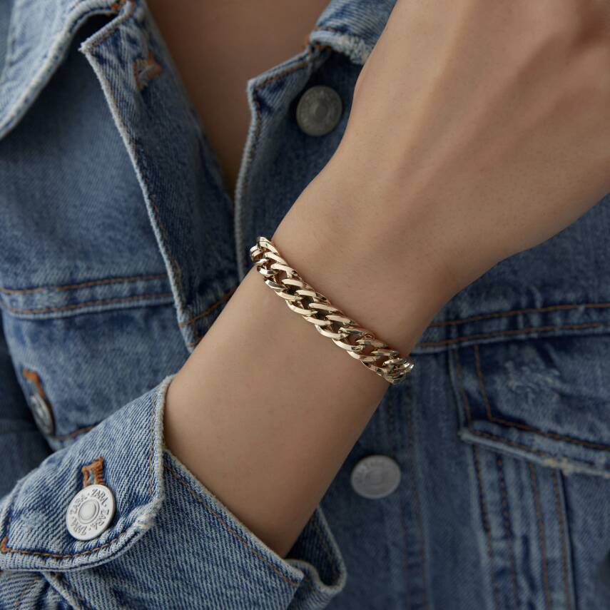 Altın İki Renkli Hallow Bileklik - Semih Haşhaş Kuyumculuk (1)