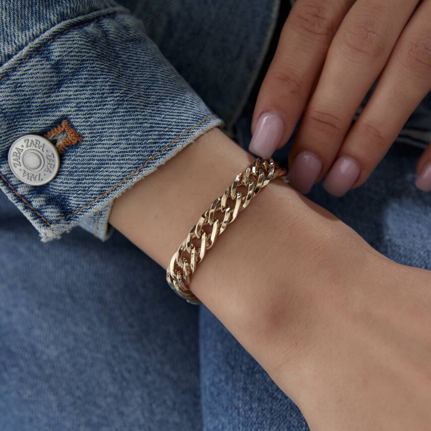 Altın İki Renkli Hallow Bileklik - Semih Haşhaş Kuyumculuk