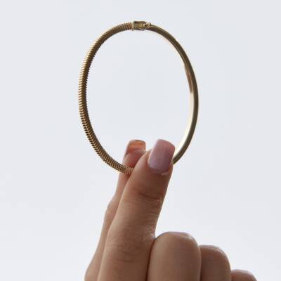 Altın İnce Sade Kelepçe - 3