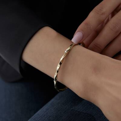 Altın İtalyan Burgu Kelepçe - 1