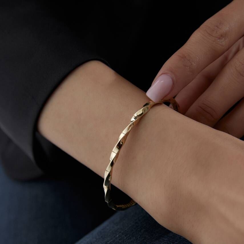 Altın İtalyan Burgu Kelepçe - Semih Haşhaş Kuyumculuk (1)