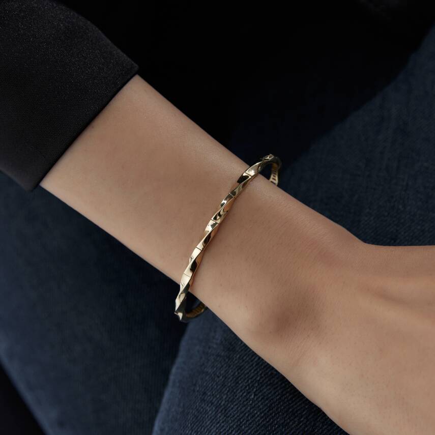 Altın İtalyan Burgu Kelepçe - 3