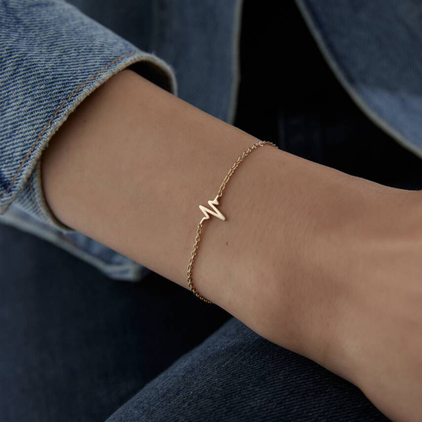 Altın Kalp Ritmi Bileklik - Semih Haşhaş Kuyumculuk (1)