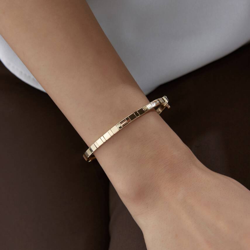 Altın Kare Press Kelepçe - Semih Haşhaş Kuyumculuk