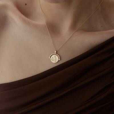 Altın Kişiye Özel Doğum Saati Kolye - 2