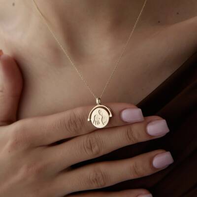 Altın Kişiye Özel Doğum Saati Kolye - 3