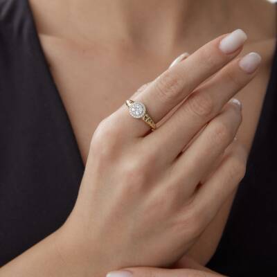 Altın Kordon Trapez Yüzük - 2