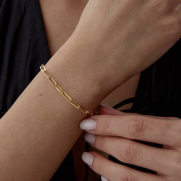 Altın Köşeli Ataş Bileklik - 1