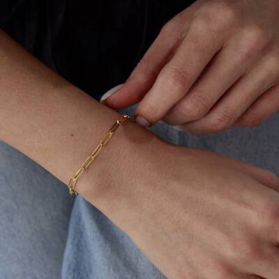 Altın Köşeli Ataş Bileklik - 2