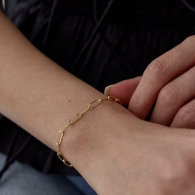 Altın Köşeli Ataş Bileklik - 3