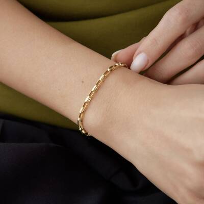 Altın Küp Halka Bileklik - 2