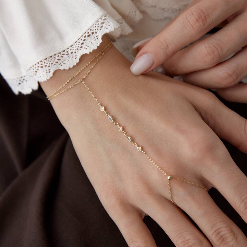 Altın Mavi Taşlı Yıldız Şahmeran - Semih Haşhaş Kuyumculuk