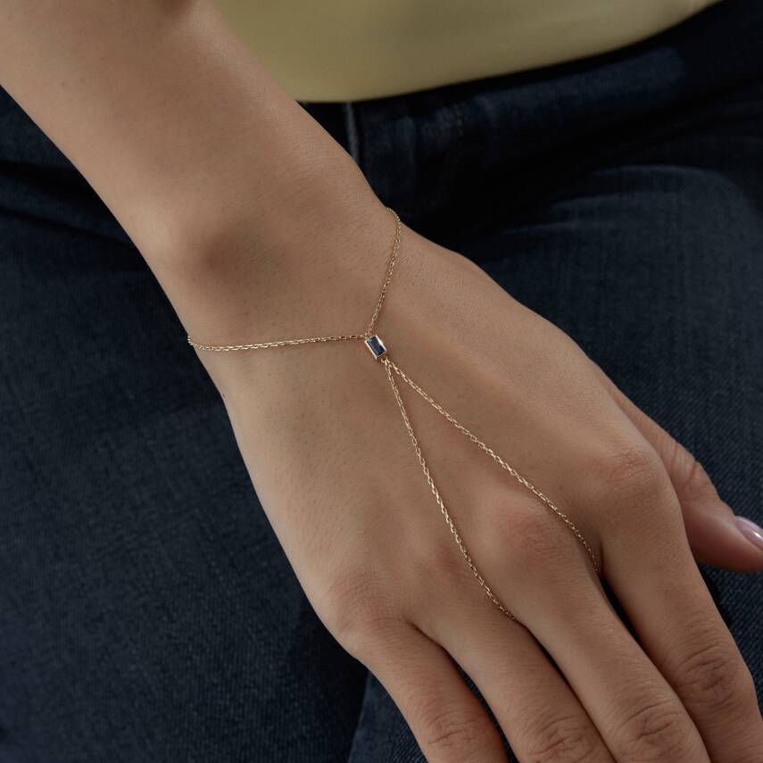 Altın Mavi Baget Taşlı Şahmeran - Semih Haşhaş Kuyumculuk (1)