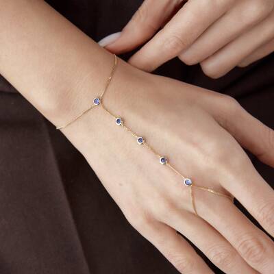 Altın Mavi Taşlı Şahmeran - 2