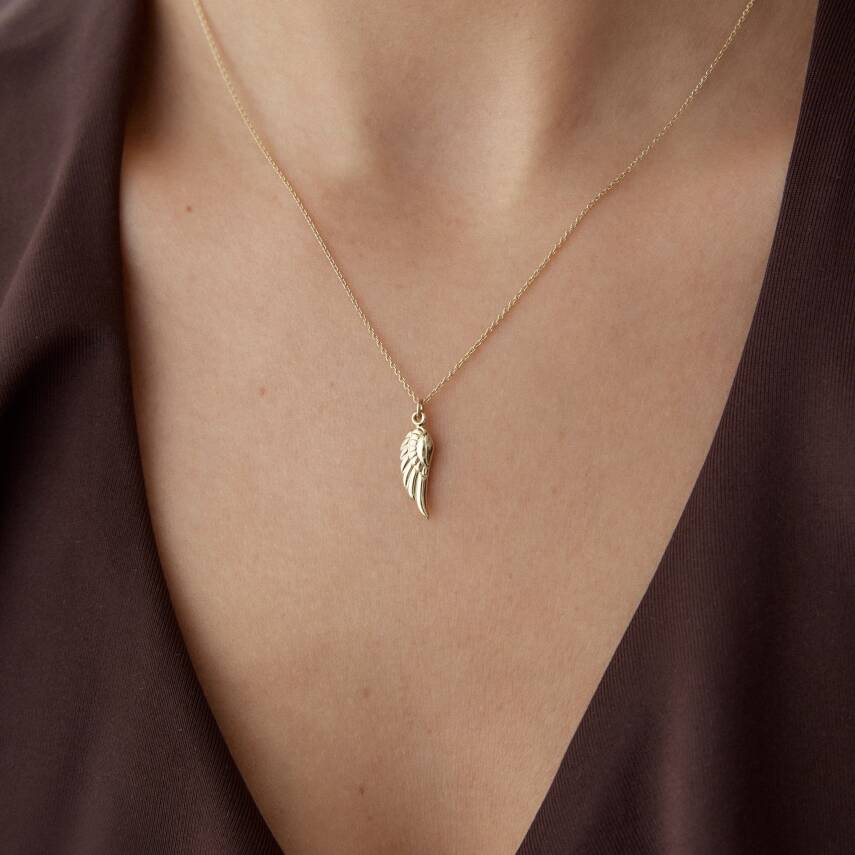 Altın Melek Kanadı Minimal Kolye - Semih Haşhaş Kuyumculuk