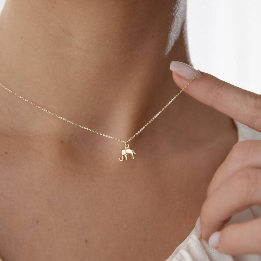 Altın Mini Bombeli Fil Kolye - Semih Haşhaş Kuyumculuk